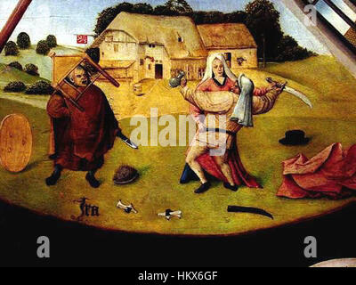 Hieronymus Bosch- i sette peccati capitali e le quattro cose ultime - Rabbia Foto Stock