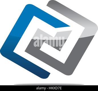 Logo moderno soluzione lettera C A, CA,AC Illustrazione Vettoriale