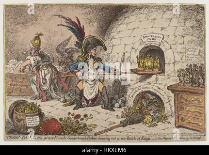 Il Brooklyn Museum - Tiddy-doll i grandi francesi Gingerbread Baker disegno fuori un nuovo lotto di re - James Gillray Foto Stock