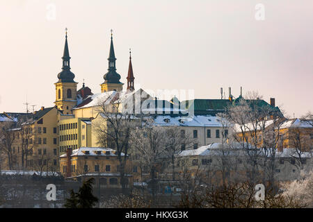 Panorama della città di Hall in Jihlava, Regione di Vysocina, Highland, Repubblica Ceca Foto Stock