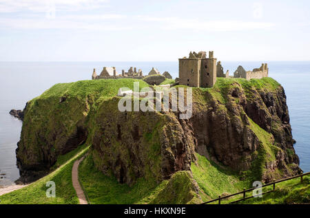 Castello di Dunnottar di Stonehaven, Scotland, Regno Unito Foto Stock