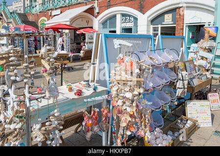 Guscio di Souvenir shop, Kings Road archi, Brighton East Sussex, England, Regno Unito Foto Stock