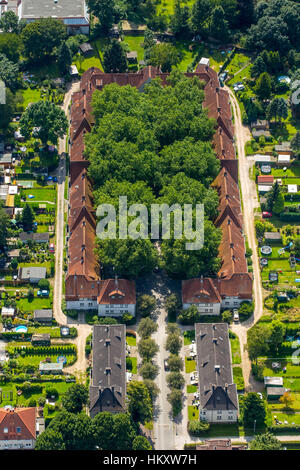 Alloggiamento Herne-Börnig Teutoburgia insediamento, alloggiamento per miniera e lavoratori dell'impianto siderurgico Stahlwerk Bochumer Verein Foto Stock