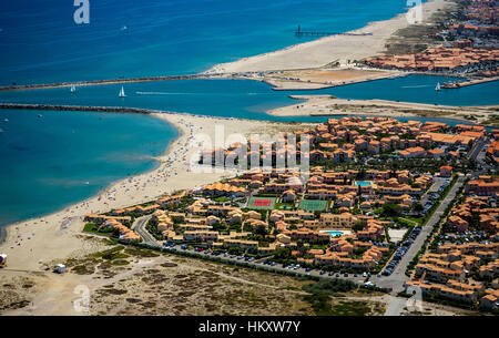 Port Leucate, parchi di vacanze, Leucate, Languedoc-Roussillon, Francia Foto Stock