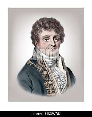 Jean Baptiste Joseph Fourier, 1768-1830, matematico, fisico Foto Stock