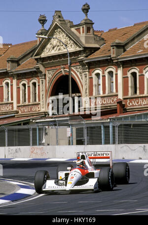 1991 Gerhard Berger Austrian McLaren MP4/6 Montmelo GP spagnolo dnf FL Foto Stock