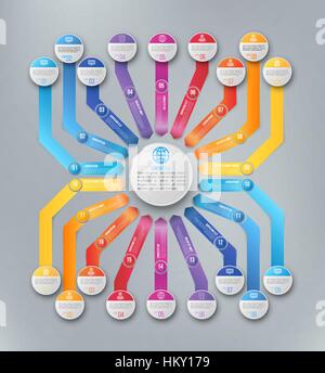 Frecce modello infografico Illustrazione Vettoriale