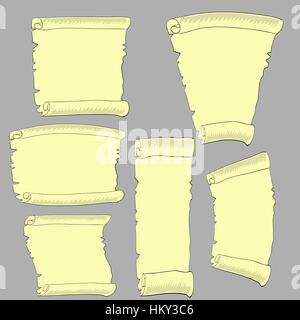 Set di vecchie carte Illustrazione Vettoriale