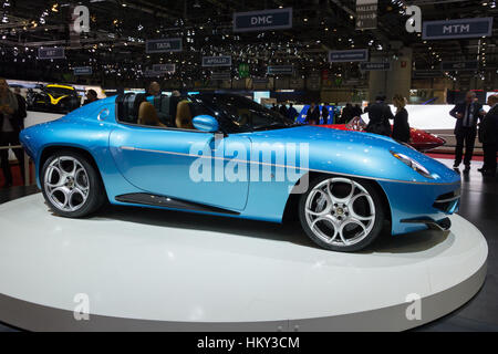 Ginevra, Svizzera - 1 Marzo 2016: Alfa Romeo Disco Volante Spyder Touring Superleggera presentato al 86º Salone Internazionale di Ginevra in Foto Stock