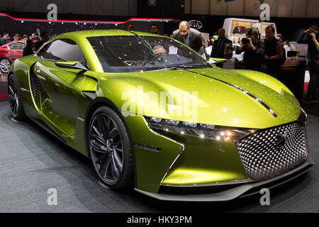 Ginevra, Svizzera - Marzo 2, 2016: Citroen DS E-tesa GT concept car ha rivelato al 86º Salone Internazionale di Ginevra a Palexpo, Ginevra. Foto Stock