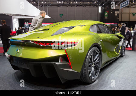 Ginevra, Svizzera - Marzo 2, 2016: Citroen DS E-tesa GT concept car ha rivelato al 86º Salone Internazionale di Ginevra a Palexpo, Ginevra. Foto Stock