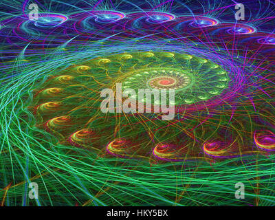 Spirale in prospettiva - abstract generati digitalmente immagine Foto Stock