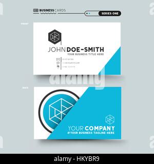 Una pulizia e una minima business card design. illustrazione vettoriale. Illustrazione Vettoriale