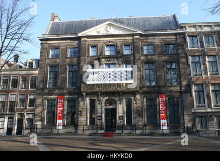 Metà del xviii secolo Lange Voorhout Palace, l'Aia (Den Haag), Paesi Bassi. Ora un museo con una permanente M.C. Escher exhibition Foto Stock