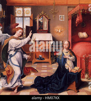 Joos van Cleve - Annunciazione - WGA5034 Foto Stock