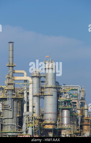 Industria chimica impianto, Rayong Thailandia Foto Stock