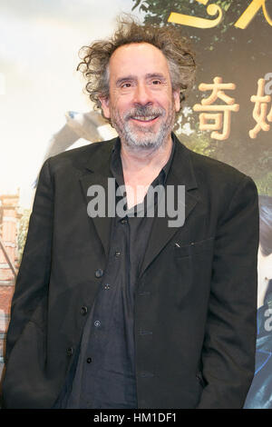 Tokyo, Giappone. 31 gennaio, 2017. Il direttore Tim Burton assiste la conferenza stampa per il suo film 'Miss Peregrine's Home per bambini peculiare' in Tokyo. Il dark fantasy film basato su un romanzo di riscatto Riggs stelle Eva Green e si apre in Giappone nel febbraio 3rd. Credito: Rodrigo Reyes Marin/AFLO/Alamy Live News Foto Stock