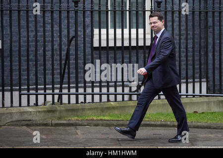 Londra, Regno Unito. 31 gennaio, 2017. James Brokenshire MP, Segretario di Stato per l'Irlanda del Nord, arriva al 10 di Downing Street per una riunione del gabinetto. Credito: Mark Kerrison/Alamy Live News Foto Stock