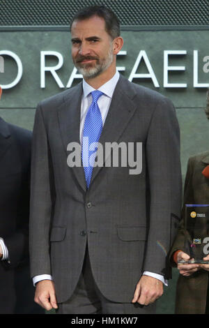 Madrid, Spagna. 31 gennaio, 2017. Re spagnolo Felipe VI durante la consegna del XIX edizione del Codespa Awards di Madrid. Credito: Gtres Información más Comuniación on line,S.L./Alamy Live News Foto Stock