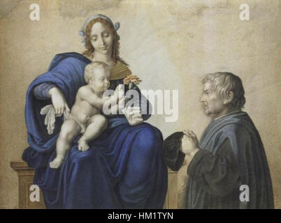 Johann Friedrich Bury - Madonna mit tipo und Stifter Foto Stock