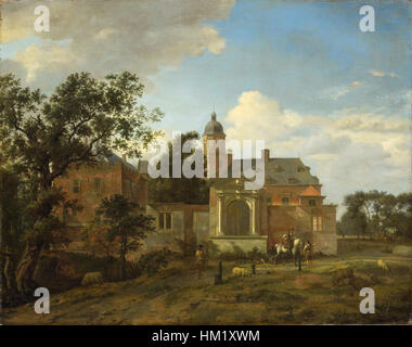 Jan van der Heyden e Adriaen van de Velde - Vista del castello di Nijenrode sul Vecht (1660-1672) Foto Stock