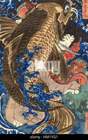 Kuniyoshi Utagawa, Suikoden serie 3 Foto Stock