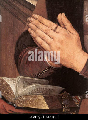 Hans Memling - dittico di Maarten Nieuwenhove (dettaglio) - WGA14958 Foto Stock