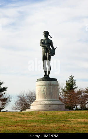 Orpheus monumento dedicato a Francis Scott Key e coloro che presero parte alla battaglia di North Point e la difesa di Fort McHenry durante la guerra di Foto Stock