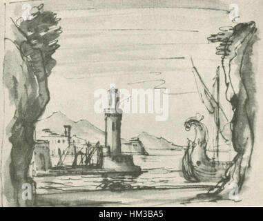 Il progetto scenico di "Ifigenia in Aulide" atto i di Domenico Scarlatti, creato da Filippo Juvarra, riflette la grandezza dell'opera barocca. L'intricato design di Juvarra completa la musica di Scarlatti, offrendo un'esperienza visiva drammatica e opulenta per lo spettacolo. Foto Stock