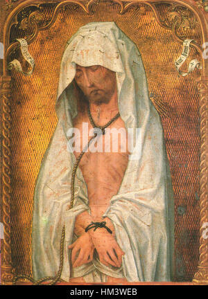 Un'opera d'arte di Jan Provoost intitolata "Ecce Homo", raffigurante la scena biblica di Cristo presentata al popolo. Il pezzo mostra l'attenzione dell'artista per i dettagli e l'uso del colore. Foto Stock