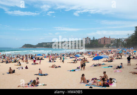 Boxing Day su Manly, Spiaggia di Sydney, Nuovo Galles del Sud Australia Foto Stock