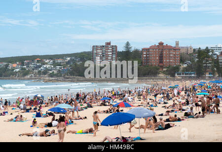 Boxing Day su Manly, Spiaggia di Sydney, Nuovo Galles del Sud Australia Foto Stock