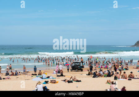 Boxing Day su Manly, Spiaggia di Sydney, Nuovo Galles del Sud Australia Foto Stock