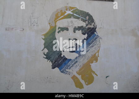 Che Guevara carta murale Havana Foto Stock