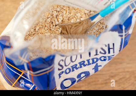 Scottish porridge di avena nel pacchetto Foto Stock