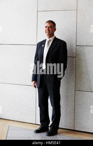 2006. tommy sheridan,msp, presso il parlamento scozzese di Edimburgo, in Scozia. © gerry mccann. Foto Stock