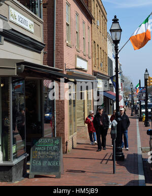 Main Street Annapolis Maryland USA Foto Stock
