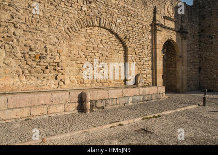 Storico muro moresco città vecchia ronda Foto Stock