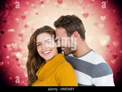 Coppia romantica che abbraccia ogni altro Foto Stock