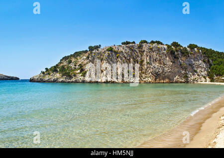 Paesaggio di Voidokilia beach Peloponneso Grecia Foto Stock