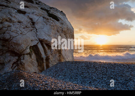 Roccia di Afrodite (Petra tou Romiou), vicino a Paphos, Cipro Foto Stock