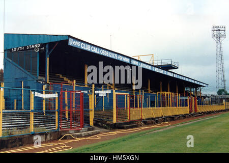 Vista generale dell'aratro Lane, Wimbledon Football Club il 11 settembre 1995 Foto Stock