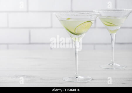 Fresche fatte in casa cocktail Margarita con calce Foto Stock