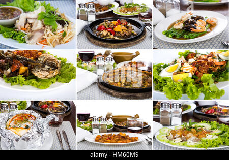 Raccolta di cibo asiatico Foto Stock