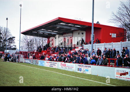 Modo Broadhall, casa di Stevenage Borough FC (Hertfordshire), raffigurato nel marzo 1996 Foto Stock