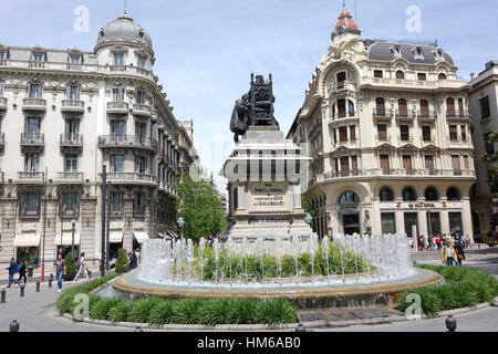 Plaza de Isabel la Católica a Granada, Spagna Foto Stock