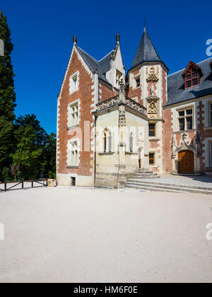 Museo Leonardo da Vinci, Château du Clos Lucé, Amboise, Indre-et-Loire, Valle della Loira, Centro, Francia Foto Stock