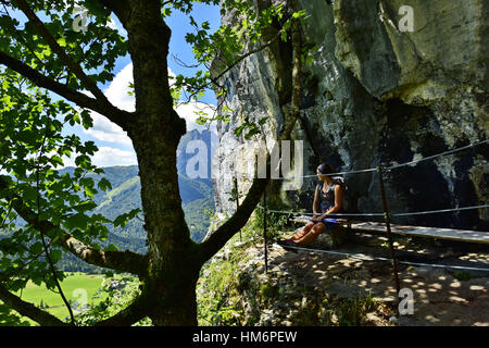 Teufelsgasse (Escursionismo percorso), Tirolo, Austria Foto Stock