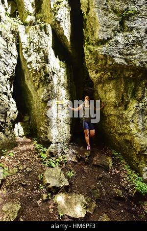 Teufelsgasse (Escursionismo percorso), Tirolo, Austria Foto Stock