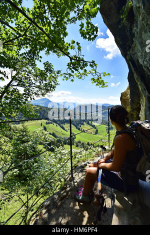 Teufelsgasse (Escursionismo percorso), Tirolo, Austria Foto Stock